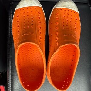 Native Kids Bright Orange Slip-On Sneakers, size child’s 12